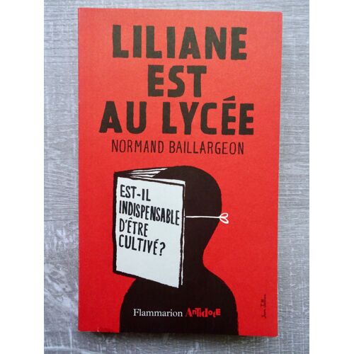 Liliane Est Au Lycée (N. Baillargeon) - Flammarion (Antidote) 2011