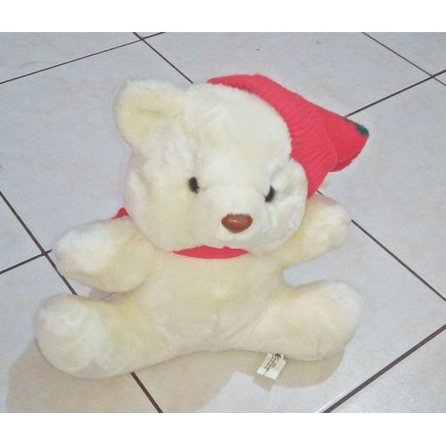 Ourson Noel Taille 28 Cm ..