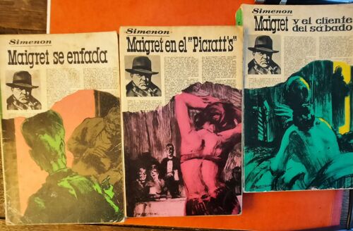 Trois Romans En Espagnol Simenon, Maigret Se Enfada,Maigret En El Picratt's, Maigret Y El Cliente Del Sabado