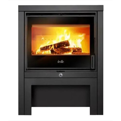 Deville - Poêle à bois en acier haut-leman c077bq.06