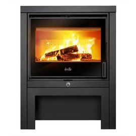 Deville - Poêle à bois en acier haut-leman c077bq.06