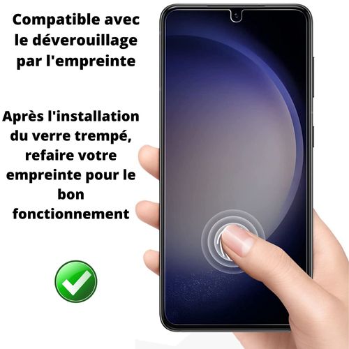 Verre Trempé Noir Anti Espion Pour Samsung Galaxy S24 Plus Et Protection Caméra [Pack 2] Film Vitre Protection Phonillico®