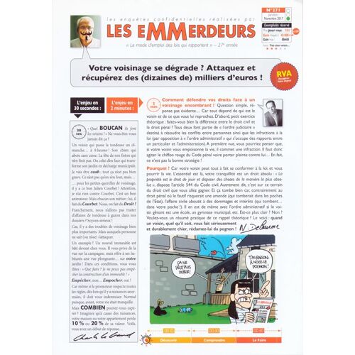 Les Emmerdeurs No 271 (+ 2 Suppléments) - Novembre 2017 - Astuces 100 % Légales