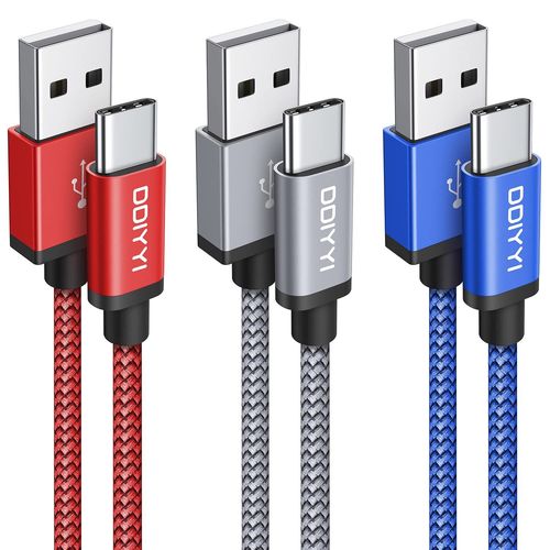 Cable Usb C [1M Lot De 3], Câble Usb C Charge Rapide Nylon Cordon Usb A Vers Usbc Pour Iphone 17, Pour Iphone 16 15 Pro Max, Pour Samsung Galaxy S24 S20 Fe A16 A15 A13 A55, Pixel, Redmi
