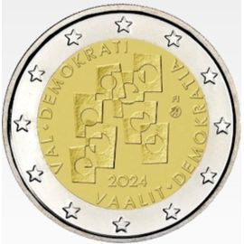 2 Euros Commémorative Finlande 2024 Élections Et Démocratie Unc