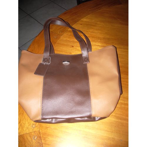Sac à Main Paquetage 2 Tons De Marron