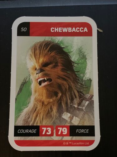 Carte De Collection Star Wars Carte, Leclerc Numéro 50 Chewbacca