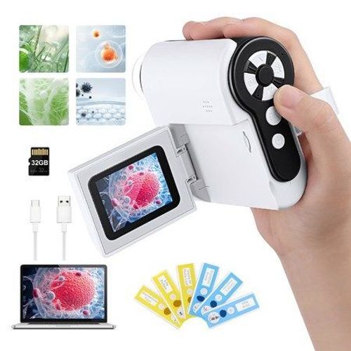 Microscope portatif 1000X pour enfants avec 6 lumières LED réglables