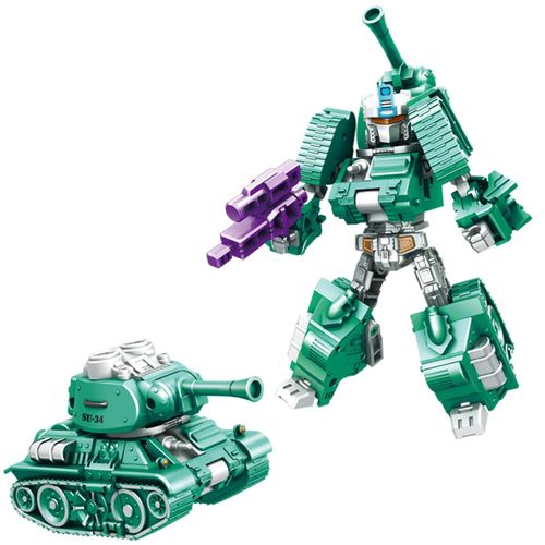 Tank Jouet Transformable Robot, Char Deformation Jouet De Voiture Enfant Transform For Kids De 6 7 8 9 10 Ans (Vert)