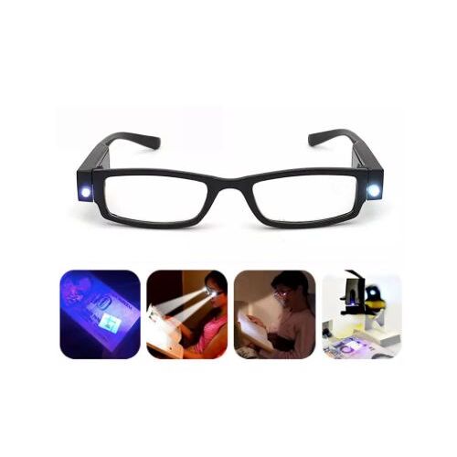 Lunettes Loupes Avec Led Blanche Et Led Ultra Violette 1.50 Dioptrie