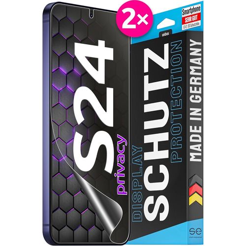 2x Se Film De Protection 3d Privacy Pour Samsung Galaxy S24, Auto-Réparateur, Compatible Empreinte & Faceid, Installation Sans Bulles, Résistant Aux Chocs Et Rayures, Fabriqué En Allemagne