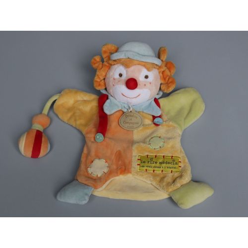 Doudou Clown Jaune Orange Marionnette Doudou Et Compagnie