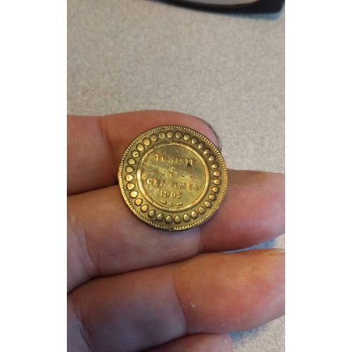 Piece 5 Centimes Protectorat Tunisie 1907