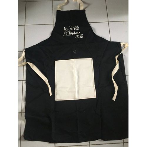 Tablier Noir / Écru " Les Secrets De Pauline "