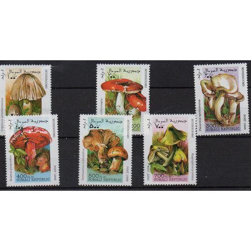 Somalie Timbres Les Champignons 1998