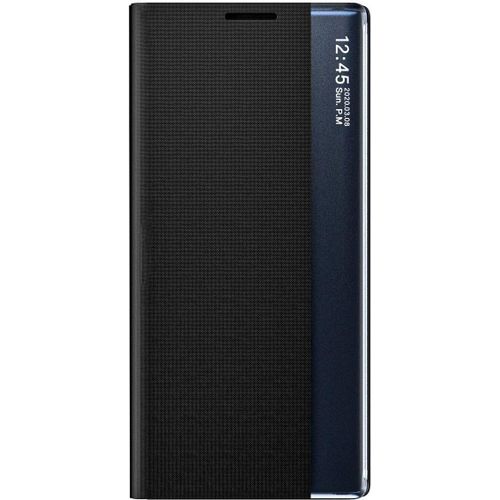 Coque Pour Samsung Galaxy Note 20 (5g / 4g), Prime Etui Housse A Rabat Avec Clear Afficher Fenetre, Elegant Flip Etui Case Cover Avec Support Pliable - Noir
