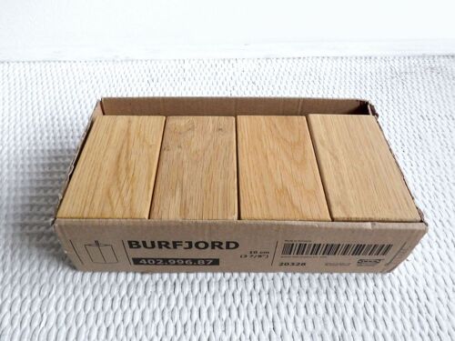 Lot de 4 pieds de meuble Ikea Burfjord en chêne massif Accessoires