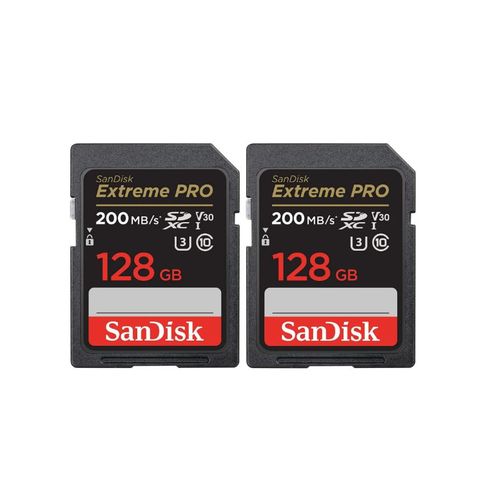 2PCS Carte mémoire SD SDXC 128 Go SanDisk Extreme Pro SDXC UHS-I U3 Class10 jusqu'à 200Mb/s