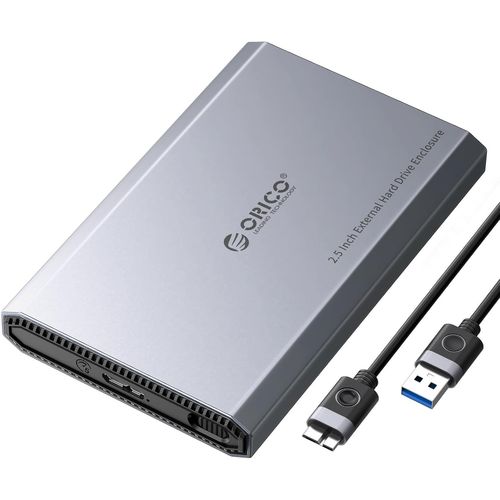 Aluminium Boîtier Disque Dur 2,5 USB 3.0, 5Gbps Externe HDD Boitier pour 2,5 Pouces SATA HDD SSD jusqu'à 6 to, Câble USB, Prise en Charge de l'UASP & du Trim (DD25U3)