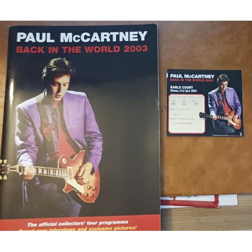 Programme + Ticket Paul Mccartney Back In The World 2003