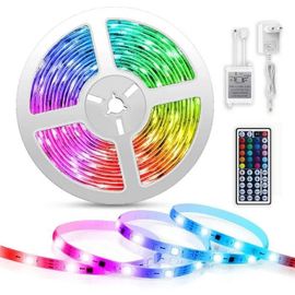 Ruban Led 5m - Bande Led 5050 Rgb - Bande Lumineuse Décorative Avec Télécommande Infrarouge