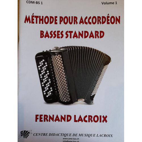Méthode Pour Accordéon Basses Standard. Fernand Lacroix. Vol 1