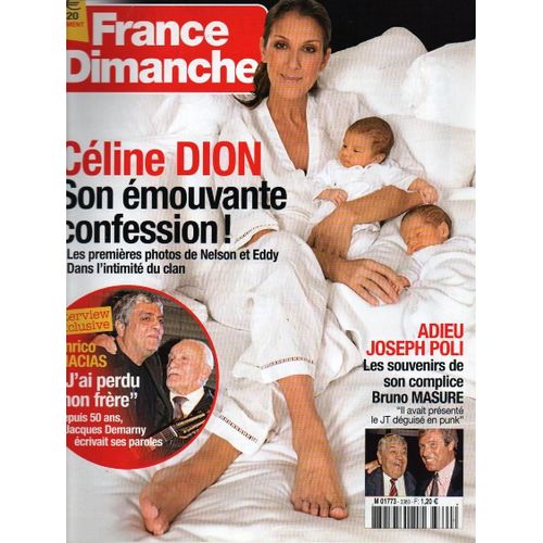 France Dimanche 3360 2011 Celine Dion/Demongeot/Phil Spector/Herbert Leonard/Herve Vilard/Macias/Lenorman