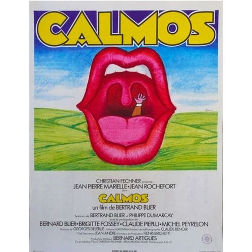 Calmos - Affiche Originale De Cinéma - Format 40x60 Cm - De Bertrand Blier Avec Jean-Pierre Marielle, Jean Rochefort, Brigitte Fossey, Claude Piéplu, Gérard Jugnot, Sylvie Joly / René Ferracci - 1976