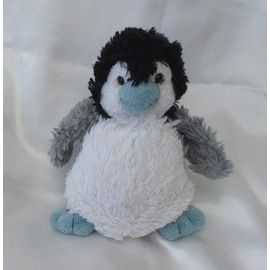 Doudou Peluche Pingouin Blanc Gris Bleu Gipsy