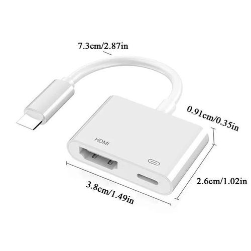 ChangM® Lightning vers Câble Adaptateur HDMI Adaptateur AV Numérique pour iPhone X/8/7/6 iPad Air/mini/Pro HDTV 1080p