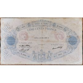 Billet 500 Francs Bleu Et Rose Paris 18 Mai 1933 France K.2223