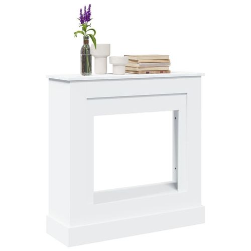 VidaXL Cadre de cheminée blanc 90x30x90 cm bois d'ingénierie
