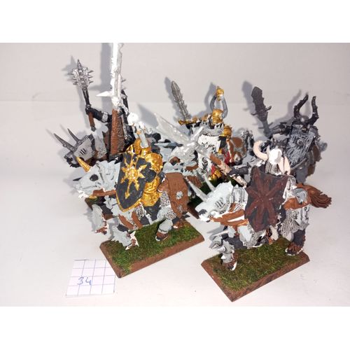 4 Cavaliers Peints Du Chaos Warhammer Ad&d Heroquest Jrtm , Figurines Jeu De Role
