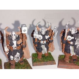 5 Guerriers Du Chaos Peint Warhammer Ad&d Heroquest Jrtm , Figurine Jeu De Role