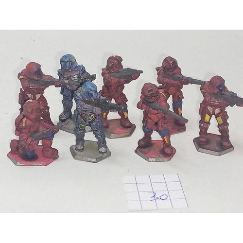 8 Vieux Space Marines Métal Peint Warhammer 40k, Sapce Hulk, Space Crusader , Années 90