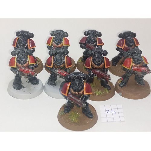 9 Space Marines Très Bon État, Peints Warhammer 40k Sapce Hulk, Space Crusader
