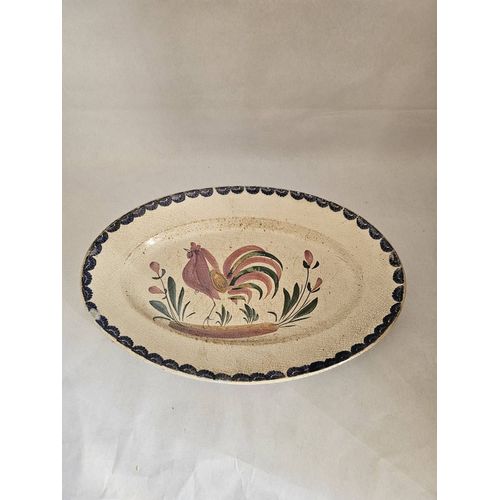 Plat Faience Coq