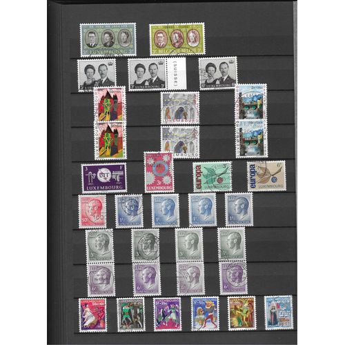 Lot De 100 Timbres Différents Du Luxembourg De 1964 À 1968 - Oblitérés En Très Bon État Et Quelques Neufs**