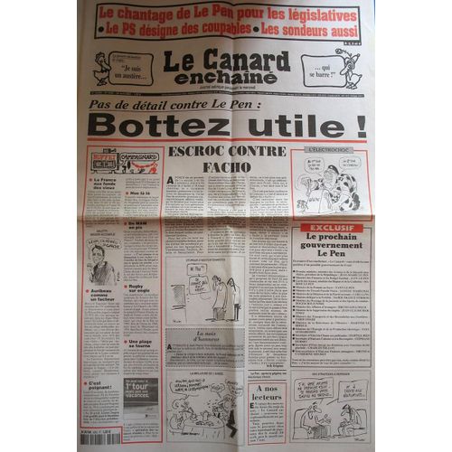 Canard Enchaîné N°4252 - 24 Avril 2002 - Bottez Utile !