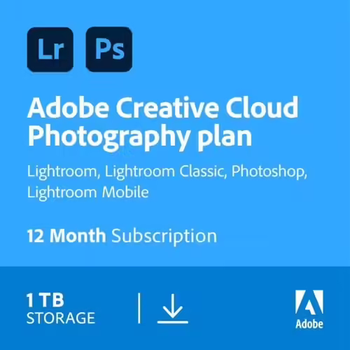 Creative Cloud Photography Plan - Abonnement 1 An Avec 1tb Stockage Cloud