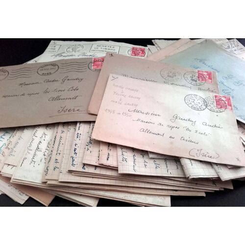 Lot D'une Centaine De Lettres Famille Gaudry 1948-1950 (Dijon)