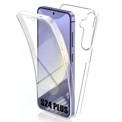 Coque Pour Samsung Galaxy S24 Plus,Coque 360 Protection Intégral Arrière Rigide Avant Souple Transparent - Hqselection®