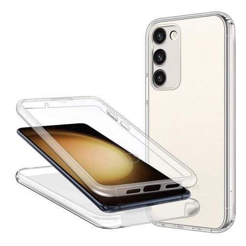Coque Pour Samsung Galaxy S23 ,Coque 360 Protection Intégral Arrière Rigide Avant Souple Transparent - Hqselection®