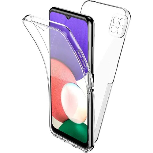 Coque Pour Samsung Galaxy A22 5g,Coque 360 Protection Intégral Arrière Rigide Avant Souple Transparent - Hqselection®