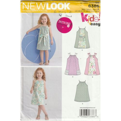 Patron Newlook Kids Pour Fille 6 Mois À 4 Ans 6386