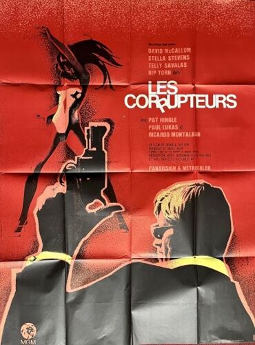 Les Corrupteurs - Affiche Originale De Cinéma - Format 120x160 Cm - Un Film De Brian G. Hutton Avec David Mccallum, Stella Stevens, Telly Savalas, Ricardo Montalbán / Sol Madrid / Clément Hurel - 1968