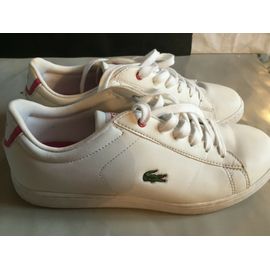 Authentiques Baskets Lacoste Femme Blanc / Rose - Pointure 39