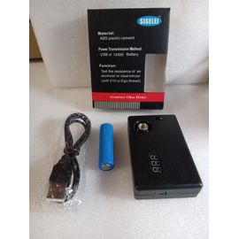 SIGELEÏ - atomizer Ohm Meter - Chargeur USB - batterie incluse