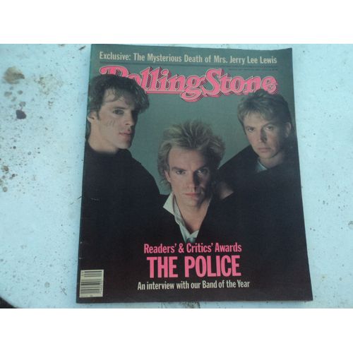 Rolling Stone Magazine 1984 Edition Usa No 416 The Police / Jerry Lee Lewis Exc.
