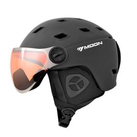 Casque De Ski Intégral Protection Des Yeux Équipement De Ski Extérieur Pour Hommes Et Femmes Couleur Noire Taille M 55-57cm